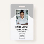 Foto Employee Company Logo Security GRAY Ausweis (Vorderseite)