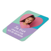 Foto en Corazon Regalo de Gracias Para Magnet (Linke Seite)