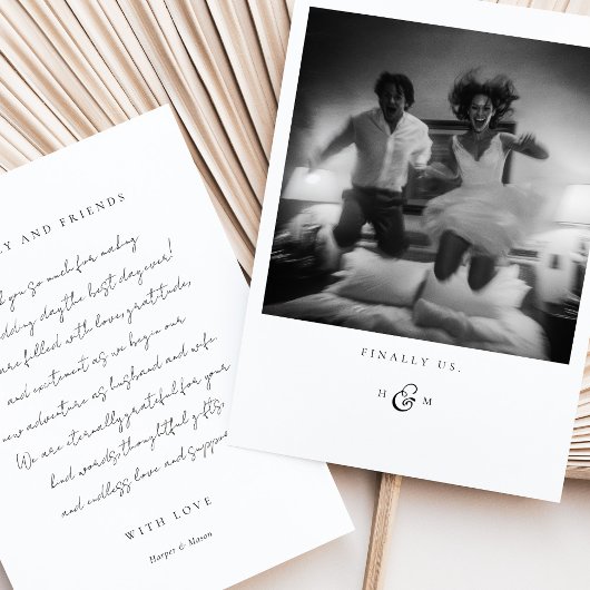 Foto "Endlich" Danke-Karte Einladung