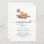 Foto-Engagement-Partei des Charcuterrates Einladung (Vorne/Hinten)