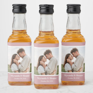 Foto Engagement Partei Dusty Rose Alkoholflaschenetikett