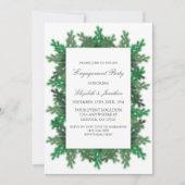 Foto-Engagement-Partei für die Winterbaumzweige Einladung (Vorderseite)