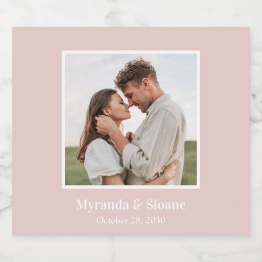 Foto-Engagement-Partei rot pink Bierflaschenetikett (Einzelnes Label)