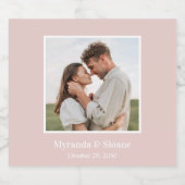 Foto-Engagement-Partei rot pink Schaumweinetikett (Einzelnes Label)