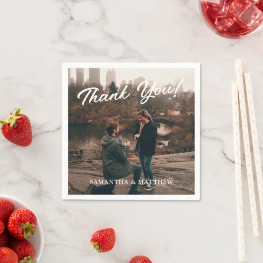 Foto Engagement Party Danke Serviette (Beispiel)