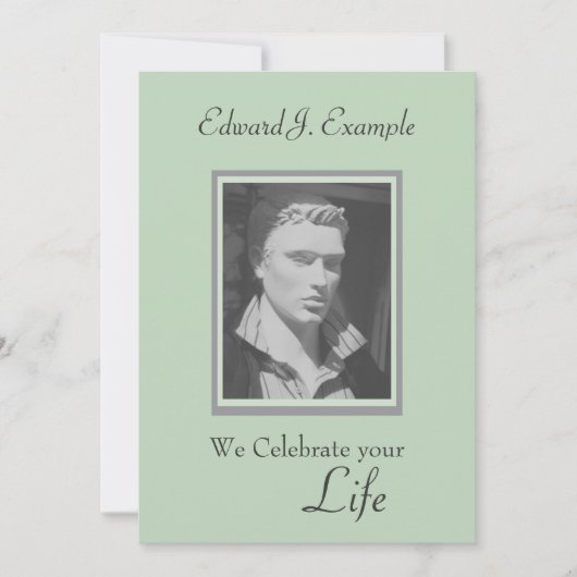 Foto-Erinnerung / Beerdigung Einladung (Vorderseite)