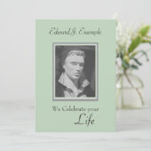 Foto-Erinnerung / Beerdigung Einladung (Stehend Vorderseite)