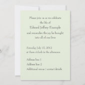 Foto-Erinnerung / Beerdigung Einladung (Rückseite)