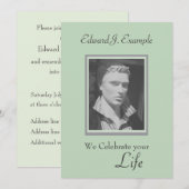 Foto-Erinnerung / Beerdigung Einladung (Vorne/Hinten)