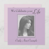 Foto-Erinnerung / Beerdigung Einladung (Vorne/Hinten)