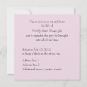 Foto-Erinnerung / Beerdigung Einladung (Rückseite)