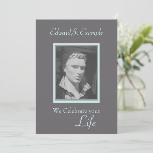 Foto-Erinnerung / Beerdigung Einladung (Stehend Vorderseite)