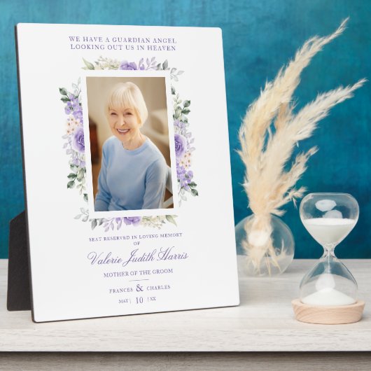 Foto Erinnerung Hochzeit lieben Lila Schatten Fotoplatte (Seite)