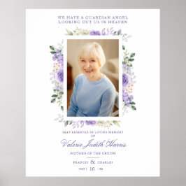 Foto Erinnerung Hochzeit lieben Lila Schatten Poster