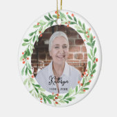 Foto Erinnerung Weihnachtsfeier Keramik Ornament (Links)