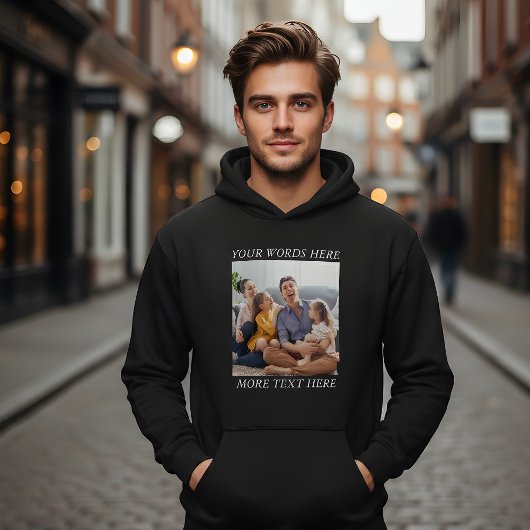 Foto-Erinnerungs-Pullover mit Ihrem Text Hoodie