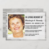 Foto-Erinnerungsservice oder Begräbnis- Einladung (Vorne/Hinten)