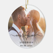 Foto ernennt mehr elegante neue Weds Keramik Ornament (Links)