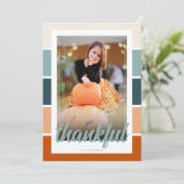 Foto Erntedank Grußkarte Abendessen Einladung (Stehend Vorderseite)