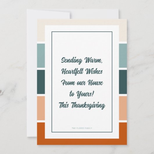 Foto Erntedank Grußkarte Abendessen Einladung (Rückseite)