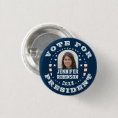 Foto ersetzen | Kampagnen Template Round Pinback B Button (Vorne & Hinten)