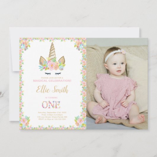 Foto Erste Einladung zum Geburtstag (Vorderseite)