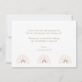 Foto Erste Geburtstagsfeier Lila Gold Dankeskarte (Rückseite)