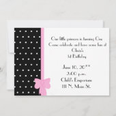 Foto erste Geburtstagsparty Einladung Pink (Rückseite)