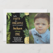 Foto Erste Grüne Ananas Geburtstagseinladungen Einladung (Vorderseite)
