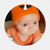 Foto Erste Halloween Doppelseitiges 1. Foto Ornament Aus Metall (Vorderseite)