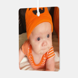 Foto Erste Halloween Doppelseitiges 1. Foto Ornament Aus Metall