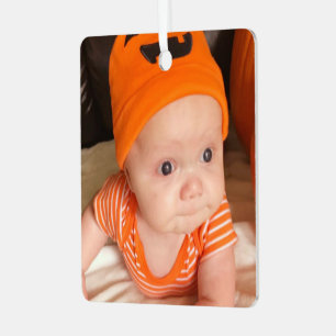 Foto Erste Halloween Doppelseitiges 1. Foto Ornament Aus Metall