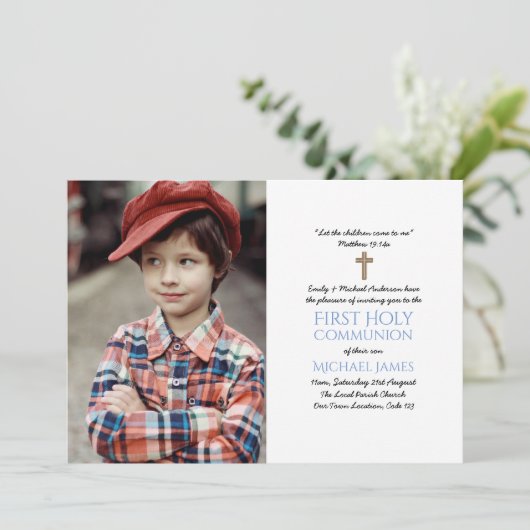 FOTO Erste Heilige Kommune lädt BOYS CLASSIC ein Einladung (Stehend Vorderseite)