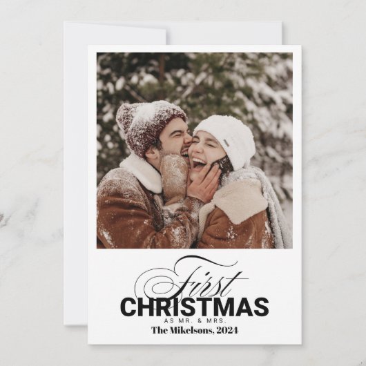 Foto Erste Weihnachten als Mr. & Mrs. (Vorderseite)