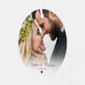 Foto Erste Weihnachten als Mr. und Mrs. Ornament (Vorderseite links)