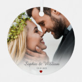 Foto Erste Weihnachten als Mr. und Mrs. Ornament (Vorderseite)