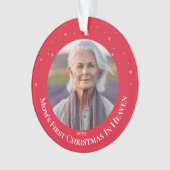 Foto Erste Weihnachten im Himmel Personalisiert Ornament (Vorderseite)