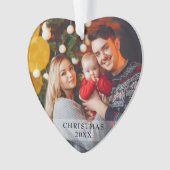 Foto Erste Weihnachtsschneeflocken Ornament (Vorderseite)