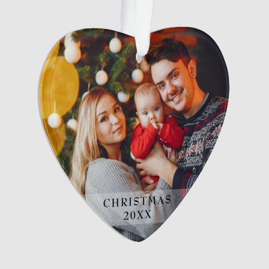 Foto Erste Weihnachtsschneeflocken Ornament (Vorderseite)