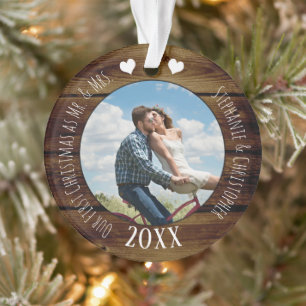 Foto Erste Weihnachtszeit Mr. & Mrs. Double Sided Ornament