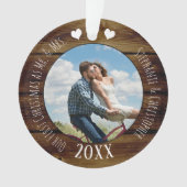 Foto Erste Weihnachtszeit Mr. & Mrs. Double Sided Ornament (Vorderseite)