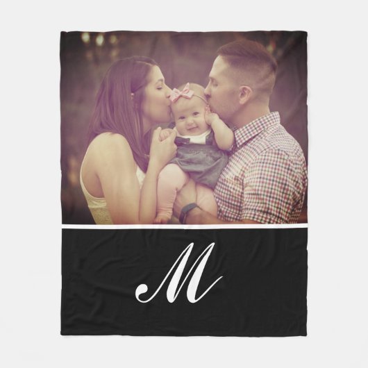 Foto Erstellen Sie Ihre eigene Monogramm-Initial-b Fleecedecke (Vorderseite)