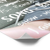 Foto Erster dritter Geburtstag Poster (Ecke)