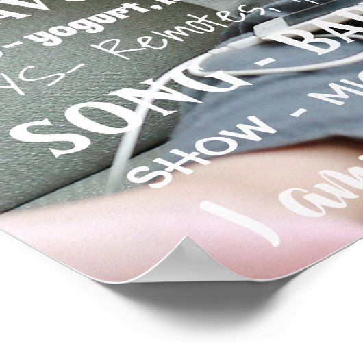 Foto Erster dritter Geburtstag Poster (Ecke)