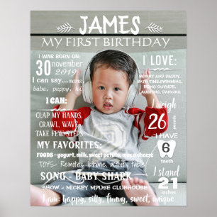 Foto Erster dritter Geburtstag Poster