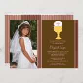 Foto-erster Kommunions-EinladungChalice Einladung (Vorne/Hinten)