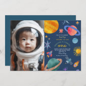 Foto Erster Rundgang durch den Astronauten 1. Gebu Einladung (Vorne/Hinten)