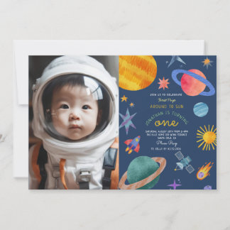 Foto Erster Rundgang durch den Astronauten 1. Gebu Einladung