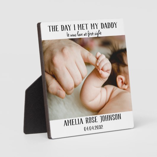 Foto Erster Vatertag Fotoplatte (Vorderseite)