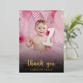 Foto Erstgeburt Boho Rainbow Danke Karte (Stehend vorne)